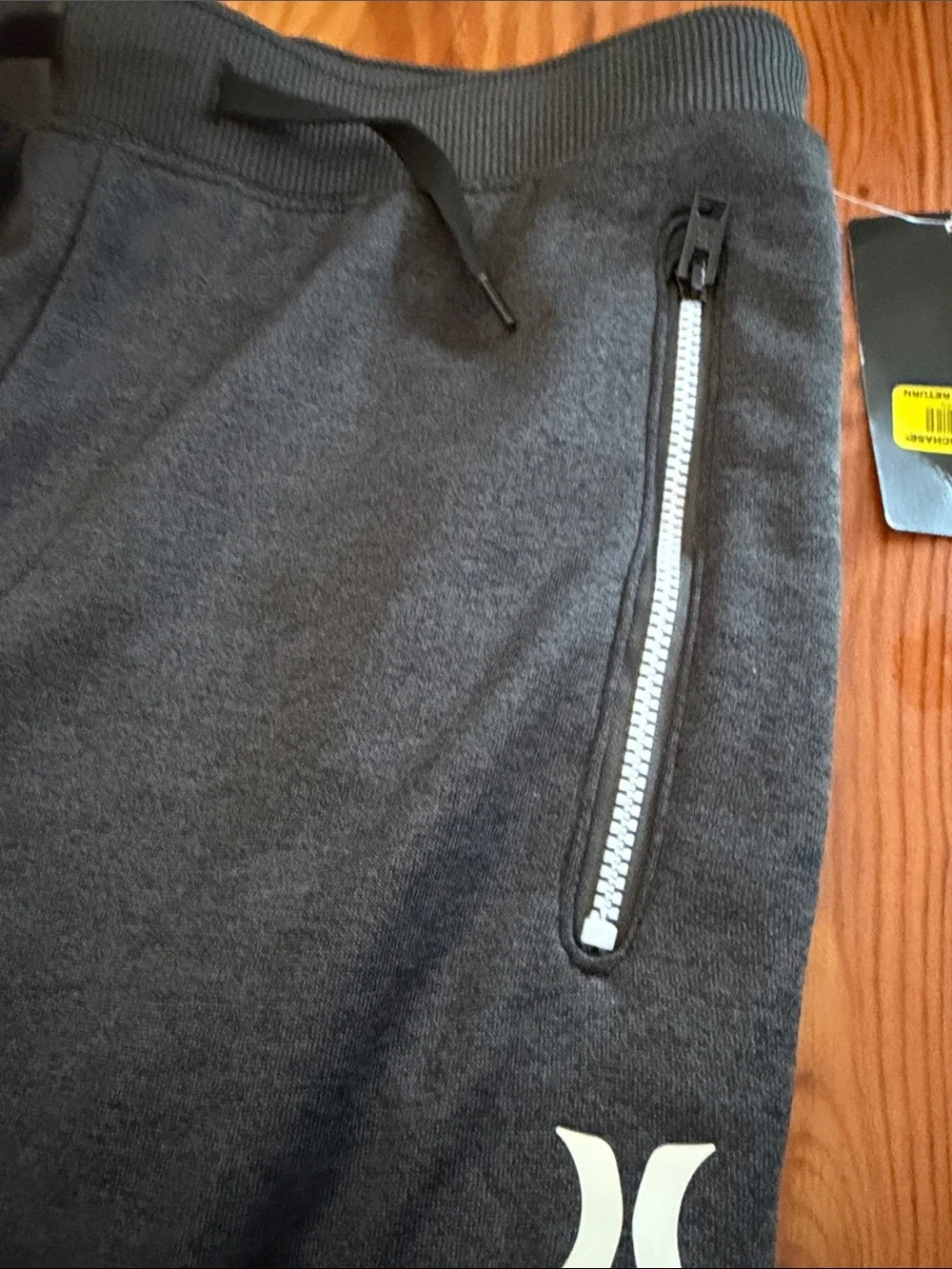 NWT Hurley Boys Black Heather Jogger Sweatpants